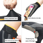 1 paire de gants de cyclisme QX0002, écran solaire, écran tactile, antidérapants, résistants à l'usure, absorbant les chocs, taille L