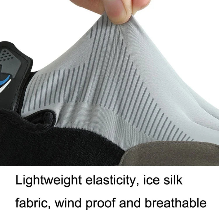 1 paire de gants de cyclisme QX0002, écran solaire, écran tactile, antidérapants, résistants à l'usure, absorbant les chocs, taille L