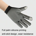 1 paire de gants de cyclisme QX0002, écran solaire, écran tactile, antidérapants, résistants à l'usure, absorbant les chocs, taille L