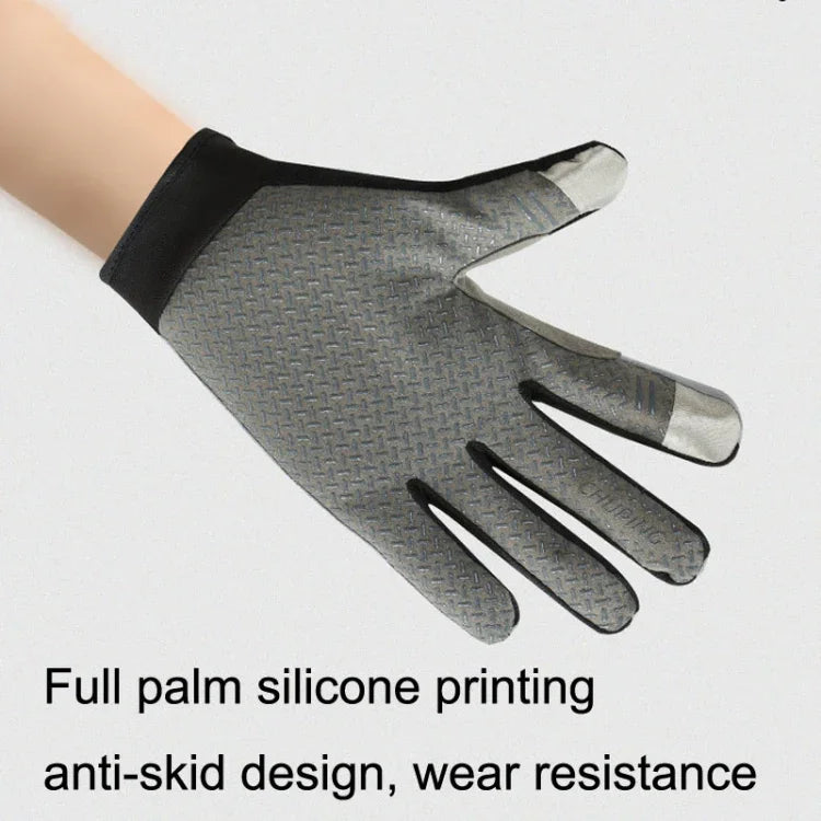 1 paire de gants de cyclisme QX0002, écran solaire, écran tactile, antidérapants, résistants à l'usure, absorbant les chocs, taille L