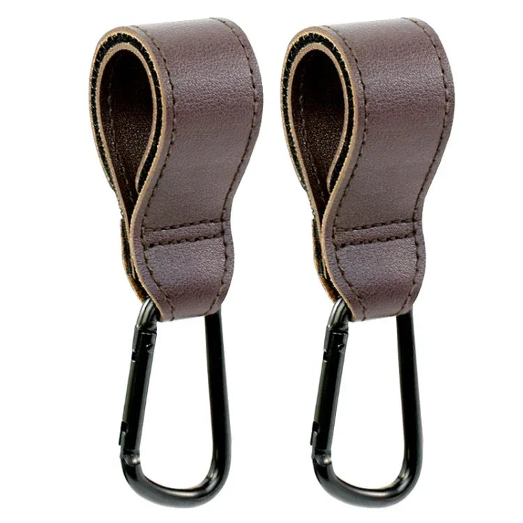 2 Pcs Boucle d'Alpinisme Simple Multifonctionnelle en Alliage d'Aluminium pour Véhicule Électrique et Vélo, Bleu Royal, Noir, Marron, Café, Violet Clair, Gris