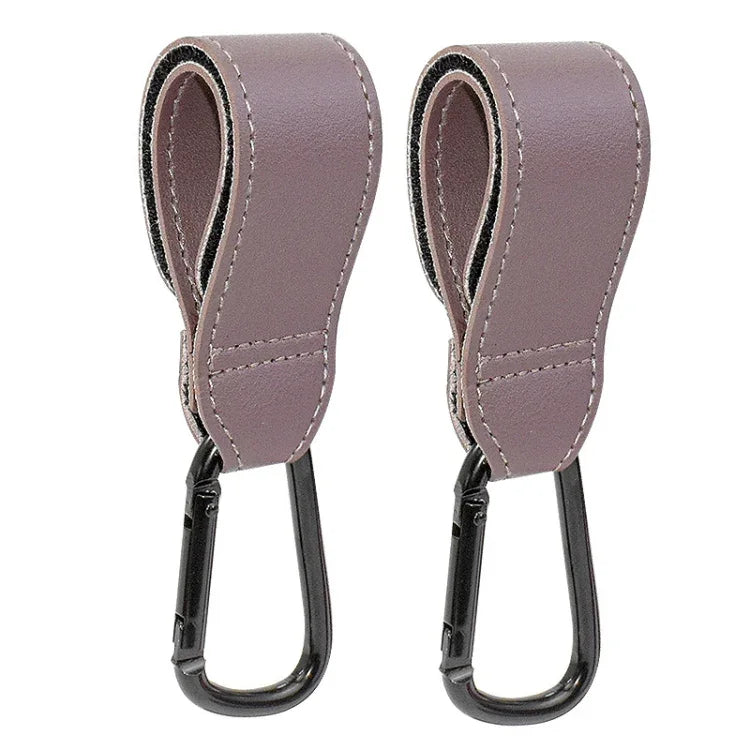 2 Pcs Boucle d'Alpinisme Simple Multifonctionnelle en Alliage d'Aluminium pour Véhicule Électrique et Vélo, Bleu Royal, Noir, Marron, Café, Violet Clair, Gris