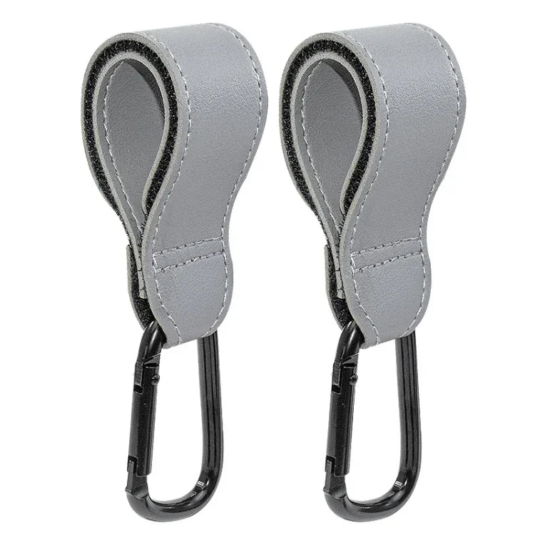 2 Pcs Boucle d'Alpinisme Simple Multifonctionnelle en Alliage d'Aluminium pour Véhicule Électrique et Vélo, Bleu Royal, Noir, Marron, Café, Violet Clair, Gris