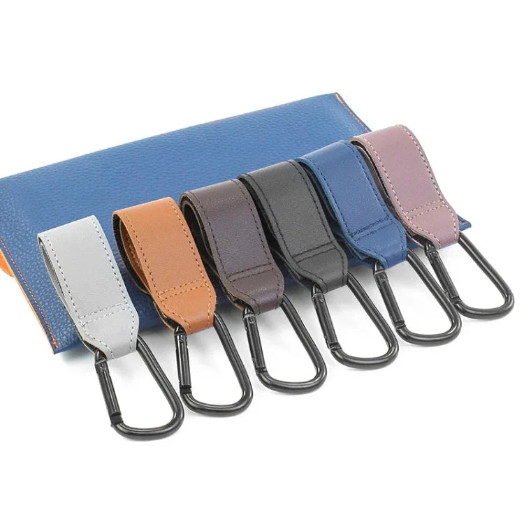 2 Pcs Boucle d'Alpinisme Simple Multifonctionnelle en Alliage d'Aluminium pour Véhicule Électrique et Vélo, Bleu Royal, Noir, Marron, Café, Violet Clair, Gris