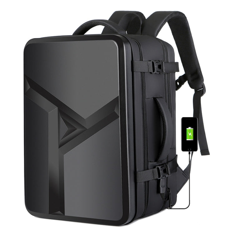 Sac à dos rigide étanche extensible grande capacité avec trou de charge USB, 161 gris clair, 161 noir, 161 gris foncé, 162 noir, 162 gris profond, 162 gris clair