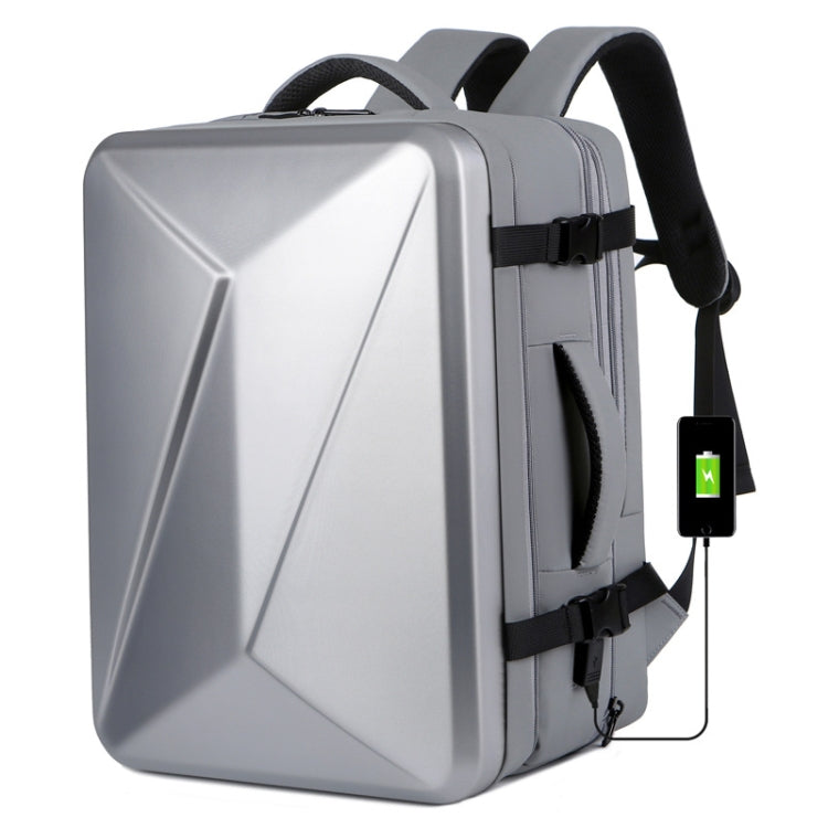 Sac à dos rigide étanche extensible grande capacité avec trou de charge USB, 161 gris clair, 161 noir, 161 gris foncé, 162 noir, 162 gris profond, 162 gris clair