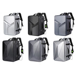 Sac à dos rigide étanche extensible grande capacité avec trou de charge USB, 161 gris clair, 161 noir, 161 gris foncé, 162 noir, 162 gris profond, 162 gris clair