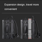 Sac à dos rigide étanche extensible grande capacité avec trou de charge USB, 161 gris clair, 161 noir, 161 gris foncé, 162 noir, 162 gris profond, 162 gris clair