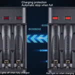 Chargeur USB Indépendant BMAX BH-804U 1,2V pour Piles Rechargeables AA/AAA 4 Emplacements, 4 Emplacements Micro USB (Noir)