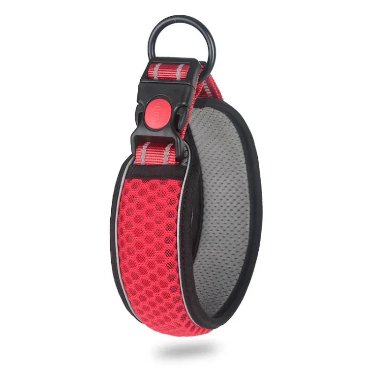 Honeycomb Net Dog Collar Neck Collar Breathable Reflective Anti-Strangle Collar, XS, S, M, L, XL