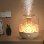 FX-039 Humidificateur d'ambiance à chargement USB Humidificateur de montagne sans fil, vert, blanc, rouge vin
