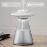 Humidificateur Veilleuse USB en Forme de Soucoupe Volante FX-041, Blanc Ivoire, Vert Océan, Bleu Clair