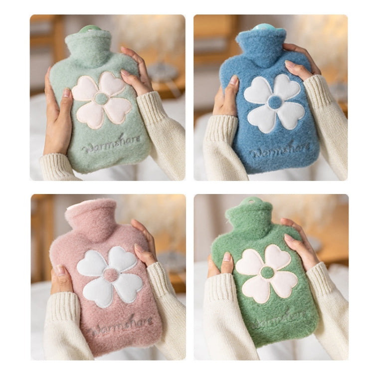 Mini bouillotte portable en peluche de dessin animé, 500 ml rose, 500 ml bleu, 1000 ml bleu, 1000 ml vert, 1000 ml vert menthe, 1000 ml jaune insert, 1000 ml vert insert