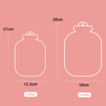 Mini bouillotte portable en peluche de dessin animé, 500 ml rose, 500 ml bleu, 1000 ml bleu, 1000 ml vert, 1000 ml vert menthe, 1000 ml jaune insert, 1000 ml vert insert