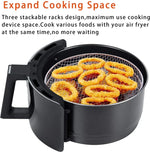 Accessoires pour friteuse à air, grille vapeur ronde à trois couches de 8 pouces, Ronde