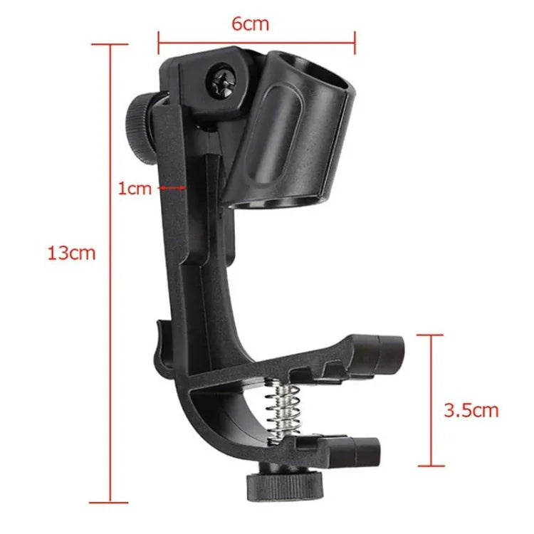 Lot de 2 supports de microphone à pince réglables pour jante de batterie, M00661