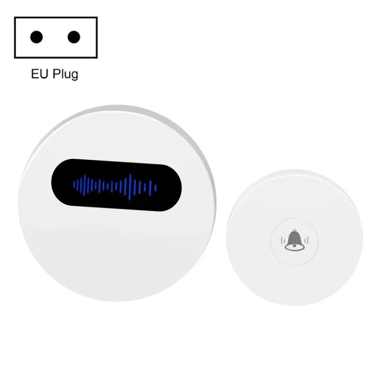 T10-1 1 Pour 1 Éclairage Génération d'énergie autonome Sonnette sans fil intelligente anti-pluie, T10-1 Prise EU Blanc, T10-1 Prise EU Noir, T10-1 Prise US Blanc, T10-1 Prise US Noir, T10-1 Prise UK Blanc, T10-1 Prise UK Noir