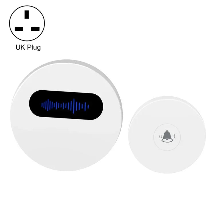 T10-1 1 Pour 1 Éclairage Génération d'énergie autonome Sonnette sans fil intelligente anti-pluie, T10-1 Prise EU Blanc, T10-1 Prise EU Noir, T10-1 Prise US Blanc, T10-1 Prise US Noir, T10-1 Prise UK Blanc, T10-1 Prise UK Noir