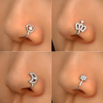 Pince-nez en forme de U en cuivre incrusté de zircon, couleur : G-189 Argent, G-364 Or, G-365 Argent, G-247 Or, G-248 Argent, G-251 Or, G-252 Argent, G-253 Or, G-254 Argent, G-235 Or, G-236 Argent, G-231 Or, G-232 Argent, G-249 Or