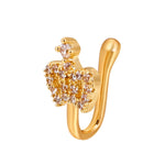Pince-nez en forme de U en cuivre incrusté de zircon, couleur : G-189 Argent, G-364 Or, G-365 Argent, G-247 Or, G-248 Argent, G-251 Or, G-252 Argent, G-253 Or, G-254 Argent, G-235 Or, G-236 Argent, G-231 Or, G-232 Argent, G-249 Or