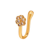 Pince-nez en forme de U en cuivre incrusté de zircon, couleur : G-189 Argent, G-364 Or, G-365 Argent, G-247 Or, G-248 Argent, G-251 Or, G-252 Argent, G-253 Or, G-254 Argent, G-235 Or, G-236 Argent, G-231 Or, G-232 Argent, G-249 Or