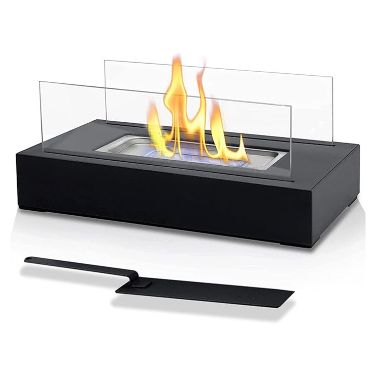 Lampe de cheminée d'extérieur de table à alcool, Chauffage de flamme en métal, Cheminée en métal
