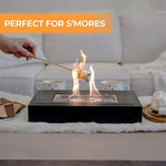 Lampe de cheminée d'extérieur de table à alcool, Chauffage de flamme en métal, Cheminée en métal