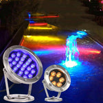 Lumière LED sous-marine pour piscine, bassin de poissons, fontaine, étanche, 36W