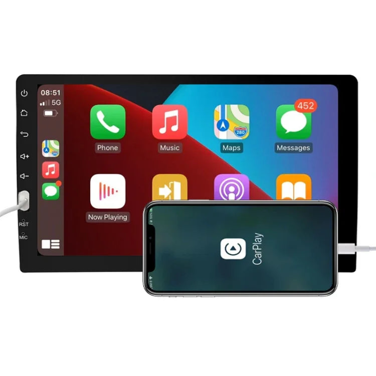 Q3570 Lecteur MP5 Carplay à broche unique 9 pouces, Style :, Standard, Standard+Caméra 4 LED, Standard+Caméra 8 LED, Standard+Caméra 12 LED