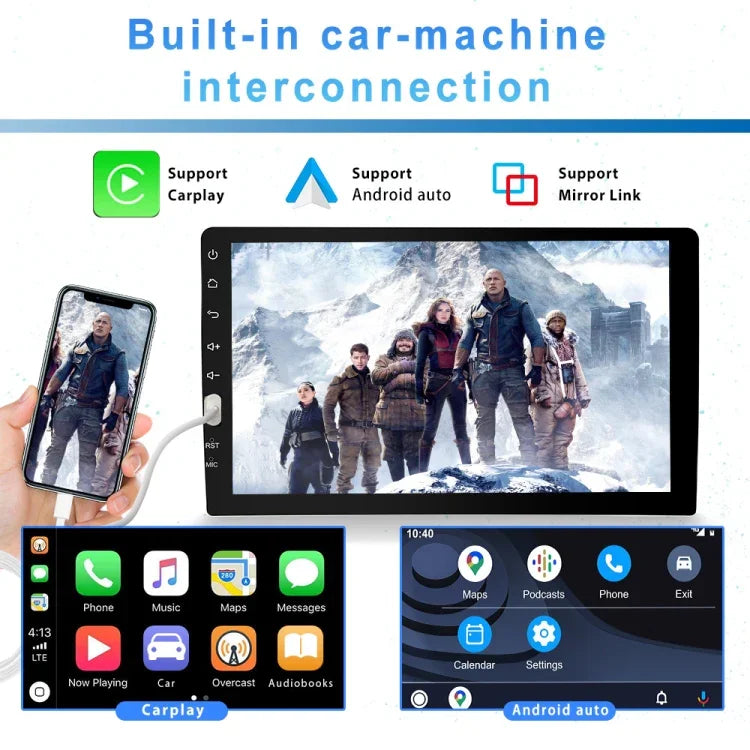 Q3570 Lecteur MP5 Carplay à broche unique 9 pouces, Style :, Standard, Standard+Caméra 4 LED, Standard+Caméra 8 LED, Standard+Caméra 12 LED