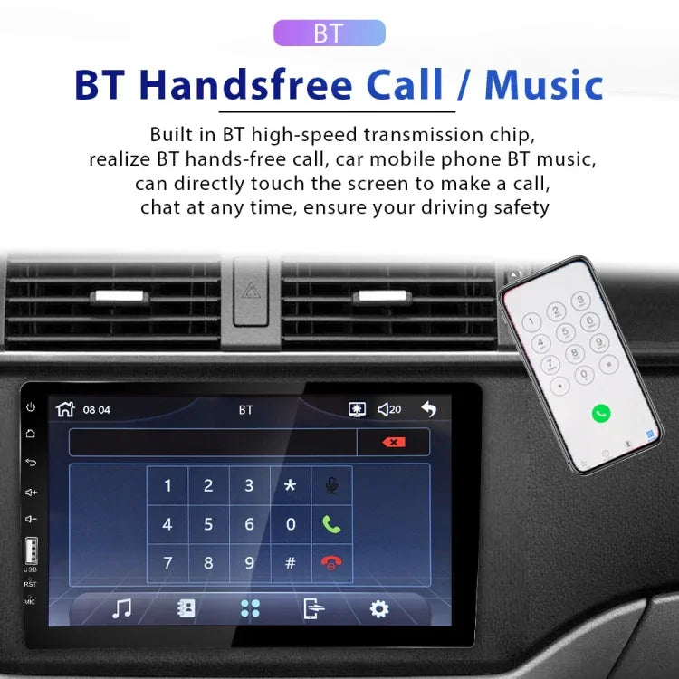 Q3570 Lecteur MP5 Carplay à broche unique 9 pouces, Style :, Standard, Standard+Caméra 4 LED, Standard+Caméra 8 LED, Standard+Caméra 12 LED