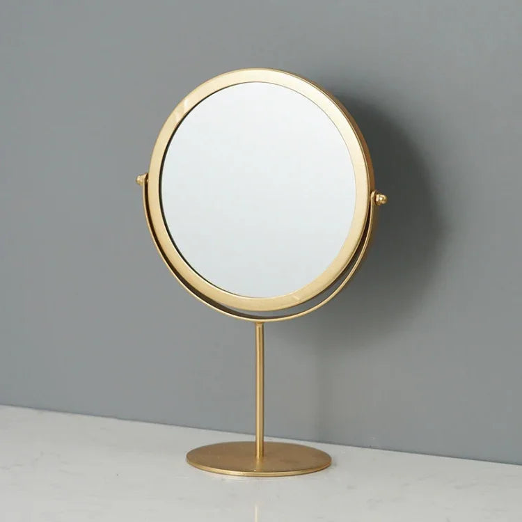 Miroir de Maquillage de Bureau Simple Miroir Portable Miroir Rotatif de Coiffeuse,Style:, Modèle Haut Doré, Modèle sur Pied Doré, Modèle Haut Noir, Modèle sur Pied Noir