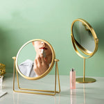 Miroir de Maquillage de Bureau Simple Miroir Portable Miroir Rotatif de Coiffeuse,Style:, Modèle Haut Doré, Modèle sur Pied Doré, Modèle Haut Noir, Modèle sur Pied Noir