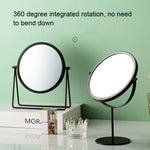Miroir de Maquillage de Bureau Simple Miroir Portable Miroir Rotatif de Coiffeuse,Style:, Modèle Haut Doré, Modèle sur Pied Doré, Modèle Haut Noir, Modèle sur Pied Noir