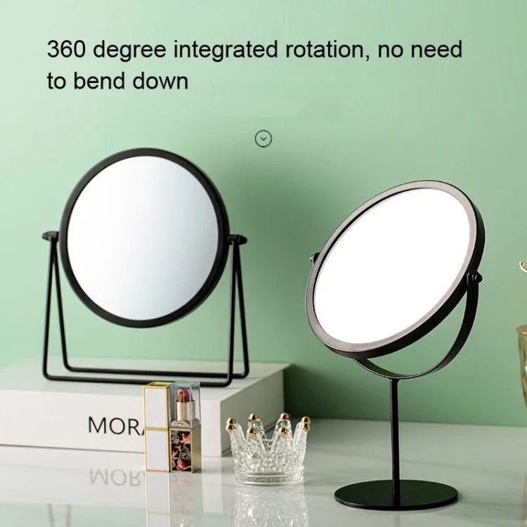 Miroir de Maquillage de Bureau Simple Miroir Portable Miroir Rotatif de Coiffeuse,Style:, Modèle Haut Doré, Modèle sur Pied Doré, Modèle Haut Noir, Modèle sur Pied Noir
