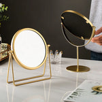 Miroir de Maquillage de Bureau Simple Miroir Portable Miroir Rotatif de Coiffeuse,Style:, Modèle Haut Doré, Modèle sur Pied Doré, Modèle Haut Noir, Modèle sur Pied Noir