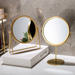 Miroir de Maquillage de Bureau Simple Miroir Portable Miroir Rotatif de Coiffeuse,Style:, Modèle Haut Doré, Modèle sur Pied Doré, Modèle Haut Noir, Modèle sur Pied Noir