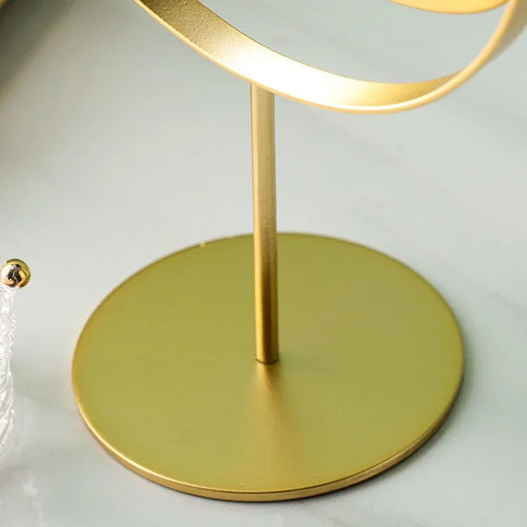 Miroir de Maquillage de Bureau Simple Miroir Portable Miroir Rotatif de Coiffeuse,Style:, Modèle Haut Doré, Modèle sur Pied Doré, Modèle Haut Noir, Modèle sur Pied Noir