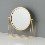 Miroir de Maquillage de Bureau Simple Miroir Portable Miroir Rotatif de Coiffeuse,Style:, Modèle Haut Doré, Modèle sur Pied Doré, Modèle Haut Noir, Modèle sur Pied Noir