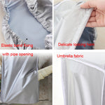 Housse de protection imperméable et anti-poussière pour climatiseur extérieur, Tailles : S 80 x 28 x 54cm, M 86 x 30 x 56cm, L 95 x 40 x 73cm, XL 100 x 41 x 80cm
