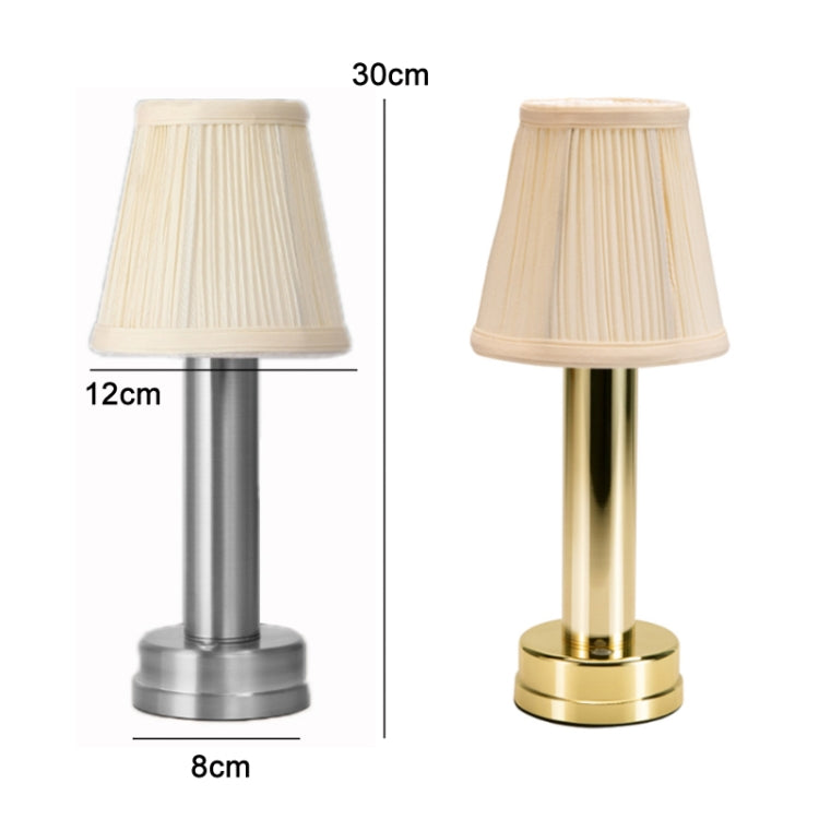 Veilleuse d'ambiance LED de chevet avec chargement USB, Argent, Doré