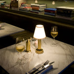 Veilleuse d'ambiance LED de chevet avec chargement USB, Argent, Doré