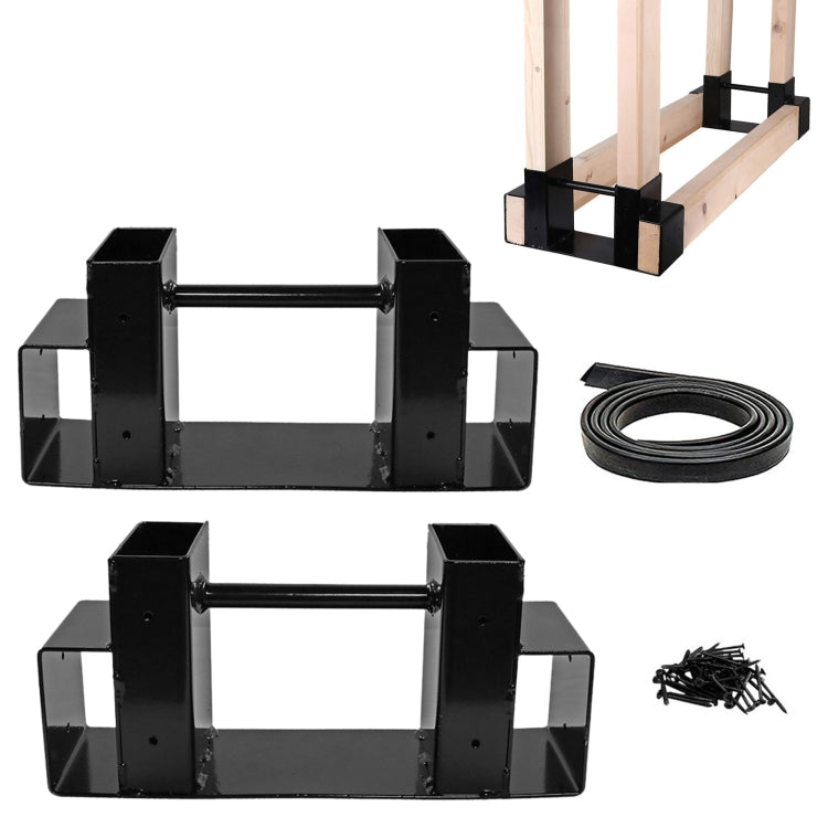 Supports à bois de chauffage robustes pour l'intérieur et l'extérieur, Supports de rangement pour bois
