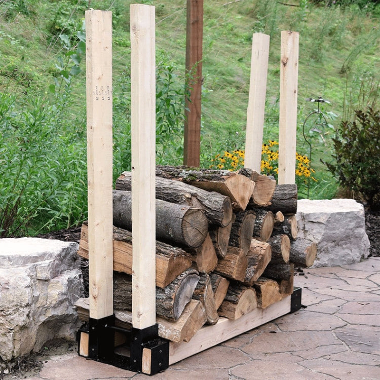 Supports à bois de chauffage robustes pour l'intérieur et l'extérieur, Supports de rangement pour bois