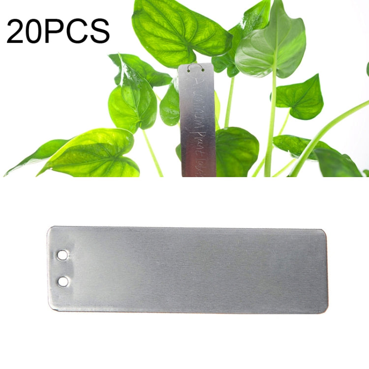 20 étiquettes de plantes portables en aluminium étanches, 82 x 25mm, 20 pièces