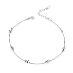 SCT005 Bracelet de cheville en argent 925 plaqué or blanc, SCT005
