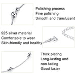 SCT005 Bracelet de cheville en argent 925 plaqué or blanc, SCT005