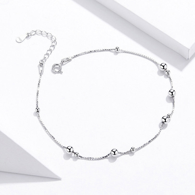 SCT005 Bracelet de cheville en argent 925 plaqué or blanc, SCT005