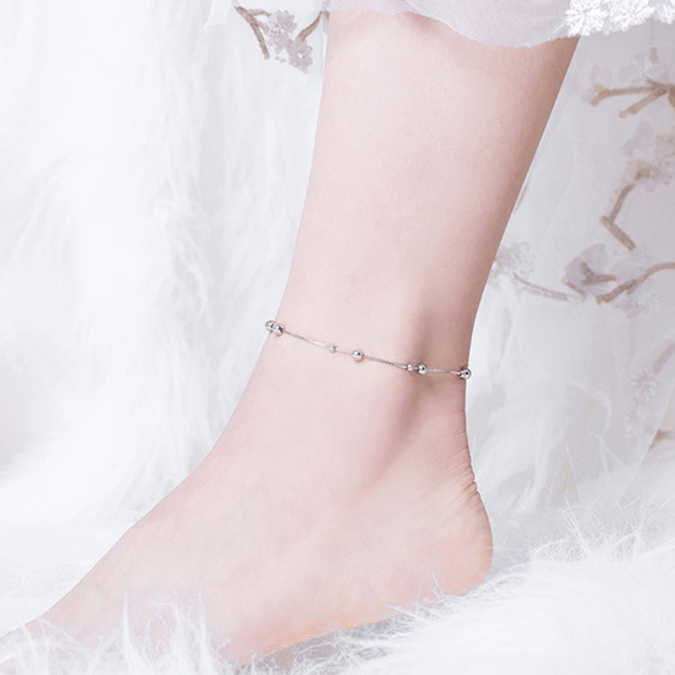 SCT005 Bracelet de cheville en argent 925 plaqué or blanc, SCT005