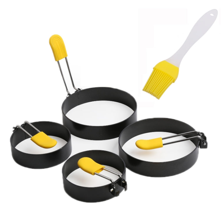 Lot de 4 cercles à œufs anti-brûlure, moule à œufs frits ronds anti-adhésif, lot de 4 anti-brûlure